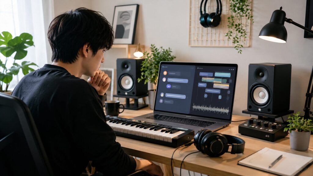 ChatGPTで作曲の設計図を作る日本人クリエイターのホームスタジオ