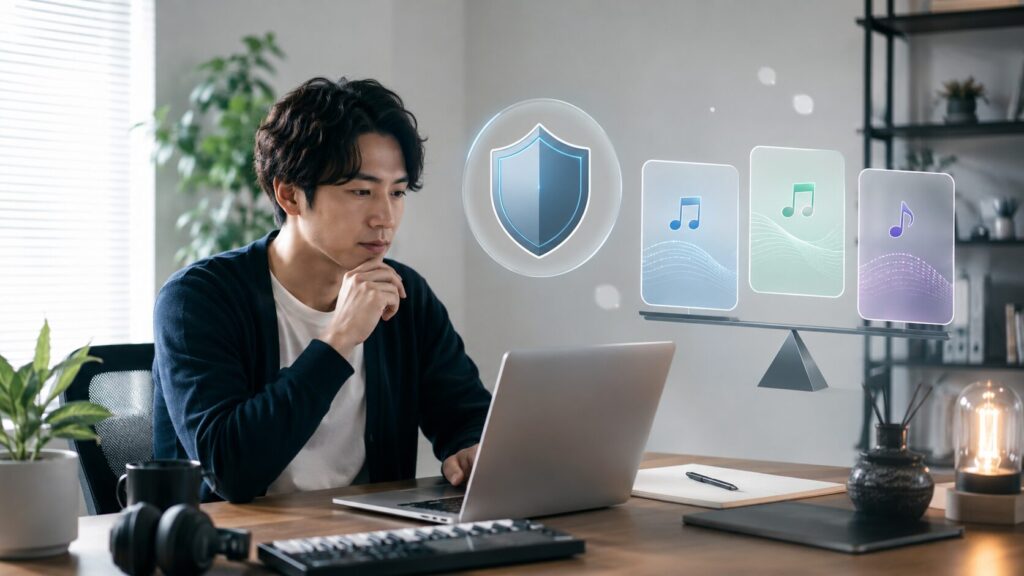 ChatGPT作曲の著作権と商用利用を確認する日本人クリエイター