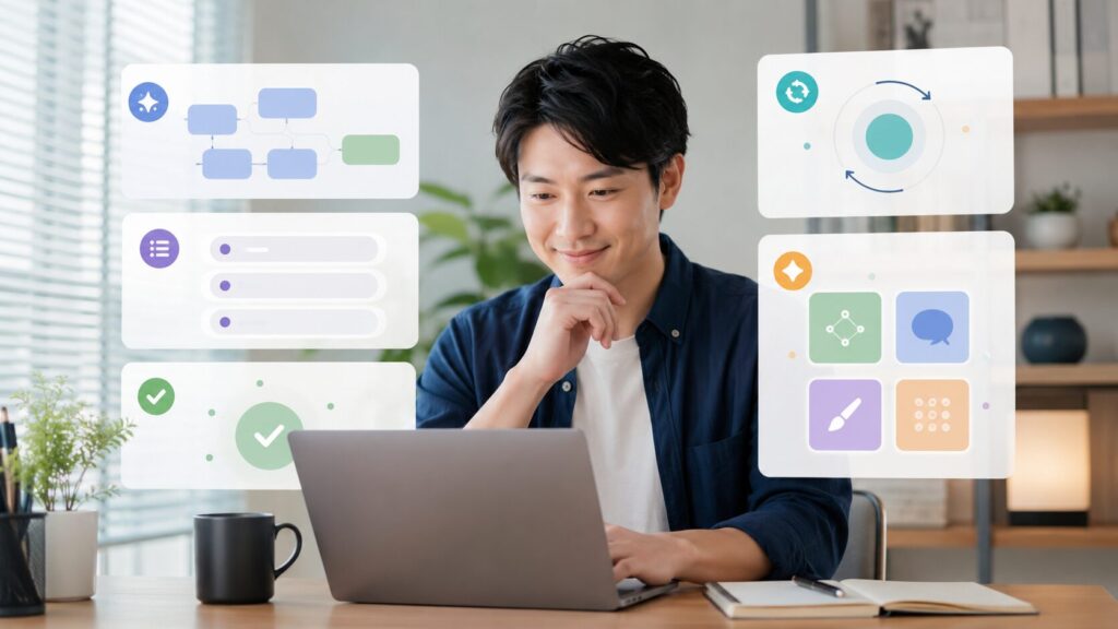 ChatGPTへの具体的なプロンプト設定で作業を改善する日本人男性