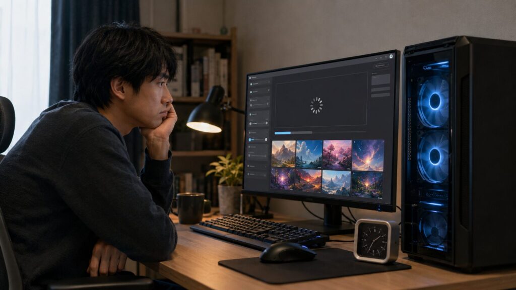 Stable Diffusionの生成待ち時間に悩む日本人ユーザーと高性能PC環境
