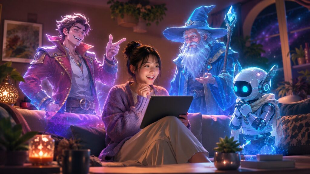 ChatGPTのキャラクターになりきり会話を楽しむ日本人女性