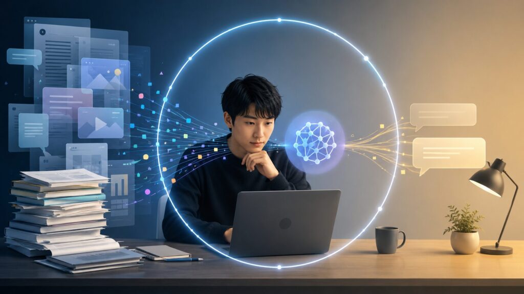 ChatGPTの入力と出力を制限するコンテキストウィンドウのイメージ