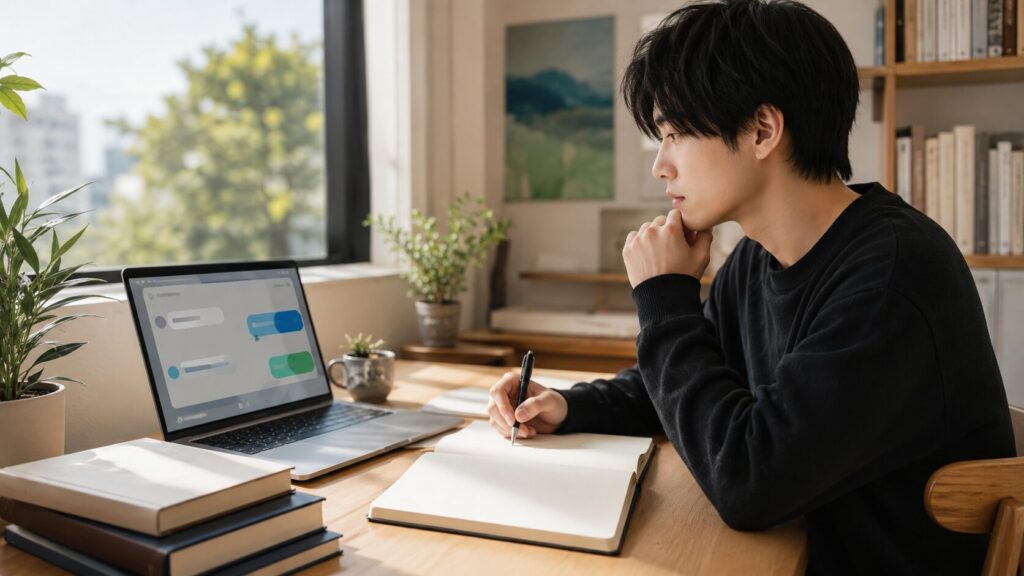 ChatGPTを小説の創作や研究目的で利用する日本人男性