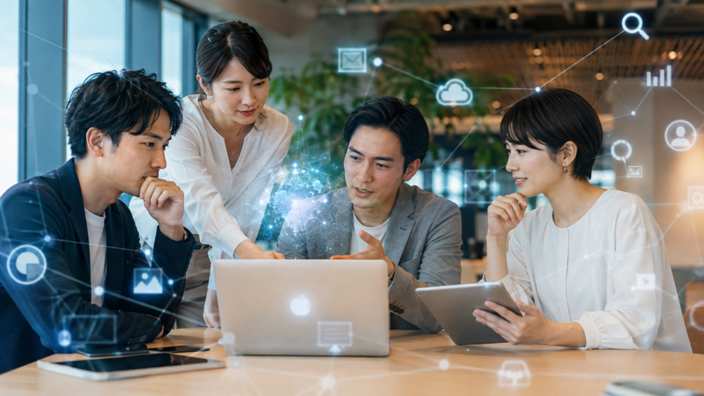 生成AIと外部サービス連携を活用する日本人ビジネスチーム