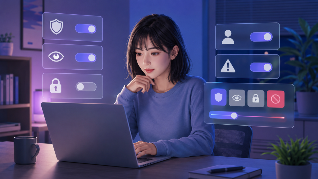 PixAIのセンシティブ・NSFW設定を確認するイメージ
