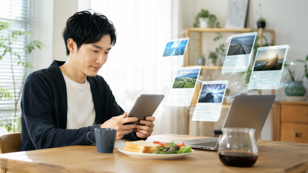 Geminiの時間指定アクションで毎朝のニュースを自動収集する日本人男性