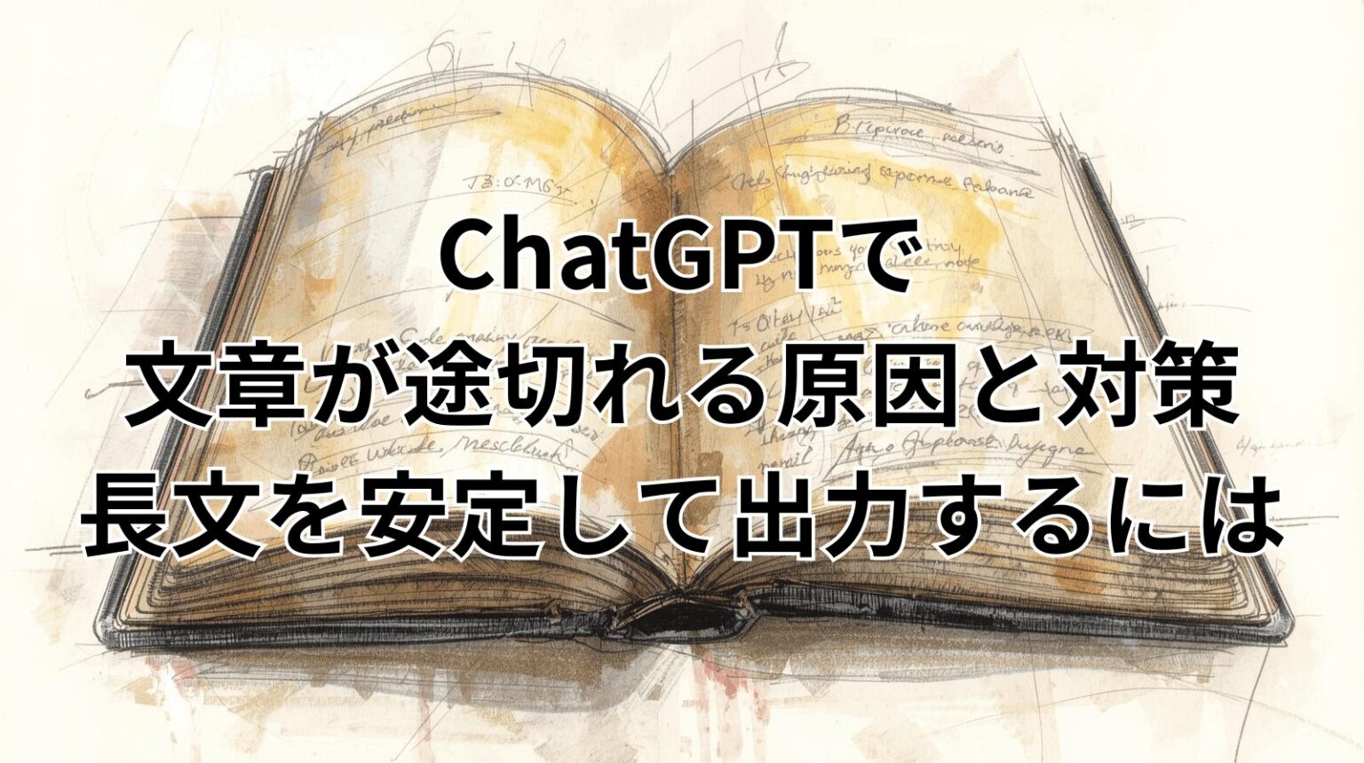 ChatGPTで文章が途切れる原因と対策|長文を安定して出力するには