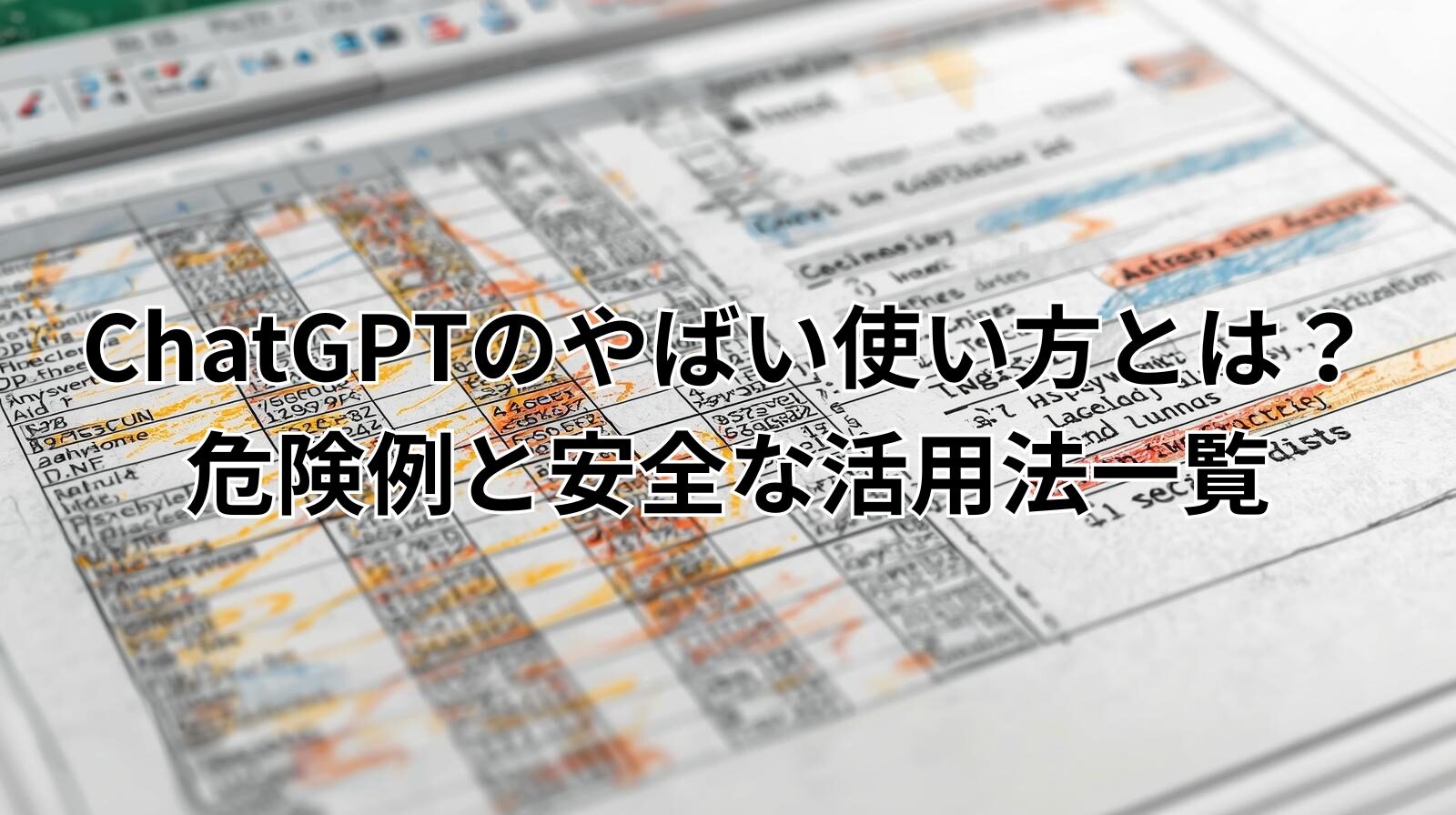 ChatGPTのやばい使い方とは？危険例と安全な活用法一覧