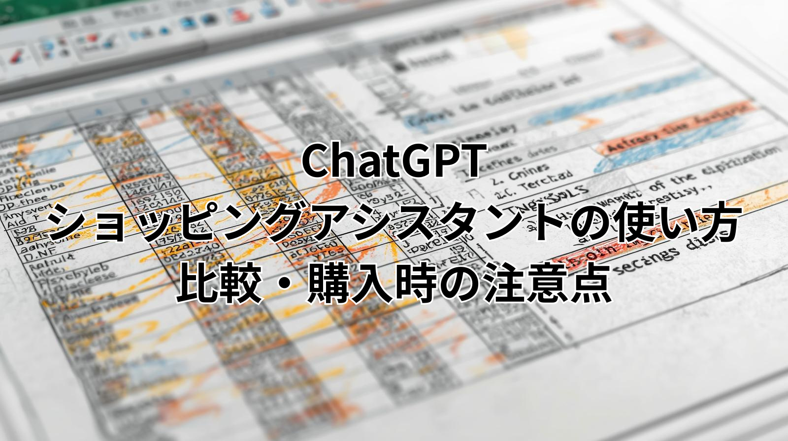 ChatGPTショッピングアシスタントの使い方｜比較・購入時の注意点